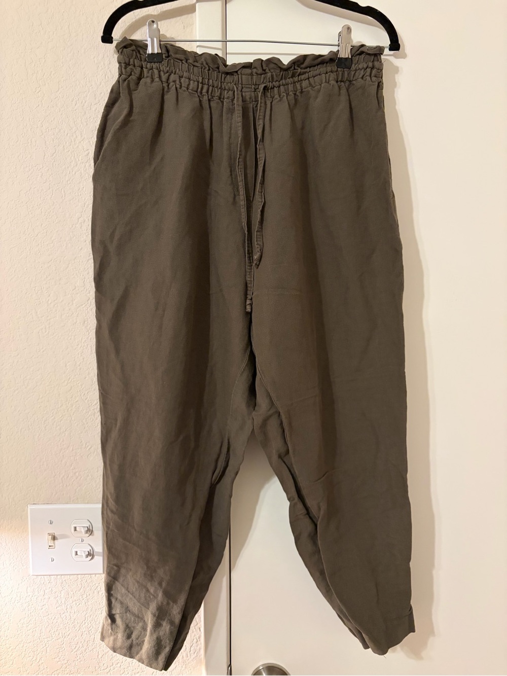 Women’s Olive Green Drawstring Pants